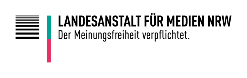 Das Bild zeigt das Logo der Landesanstalt für Medien NRW.